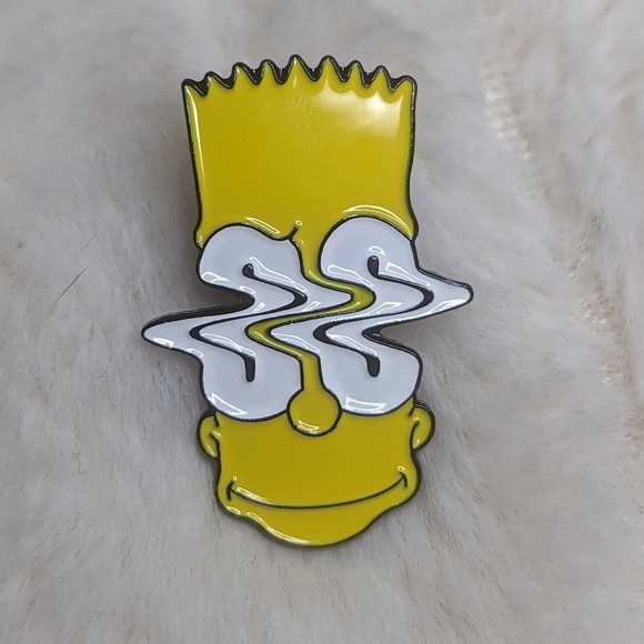 Bart Simpsom Trippy The Simpsons Enamel Pin - Picture 2 of 3